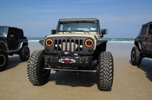 Jeep Wrangler Headlight Halo Kit - ORACLE Lighting - Surface Mount LED - Amber - `07-`17